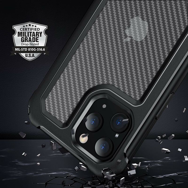 Cover iPhone 12 / 12 Pro Sømløs Kulfibertekstur