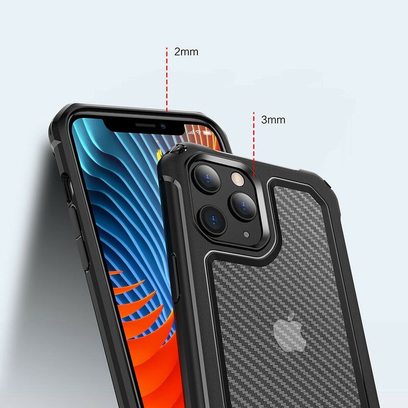 Cover iPhone 12 / 12 Pro Sømløs Kulfibertekstur
