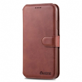 Flip Cover iPhone 12 / 12 Pro Azns Lædereffekt