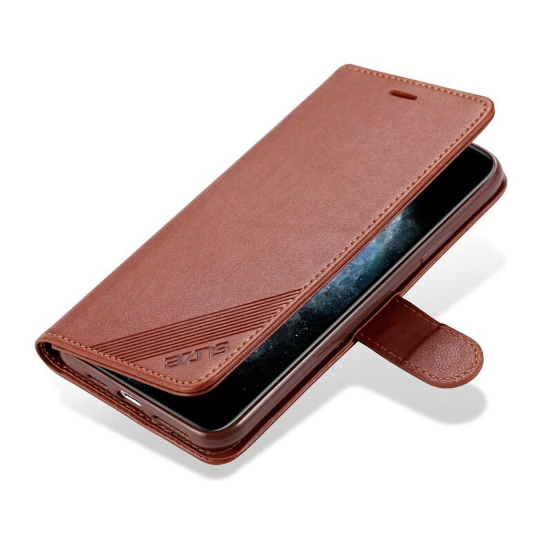 Læder Cover iPhone 12 / 12 Pro Azns Imiteret Læder