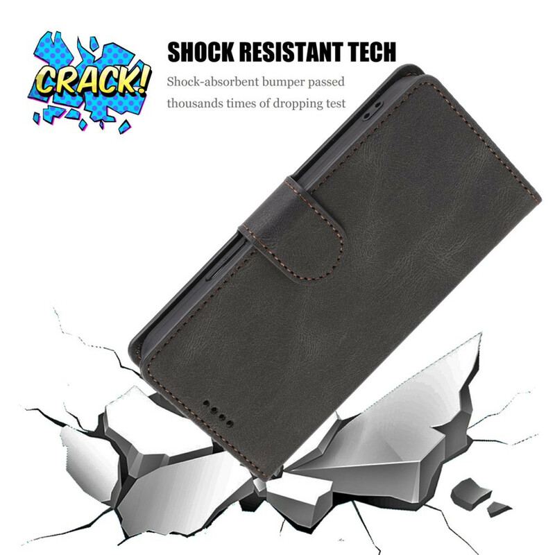 Læder Cover iPhone 12 / 12 Pro Klassisk Retro Læder Stil