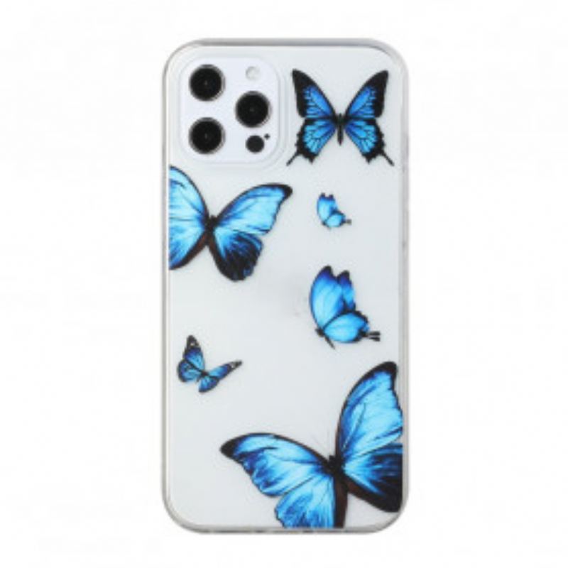 Mobilcover iPhone 12 / 12 Pro Fly Af Blå Sommerfugle