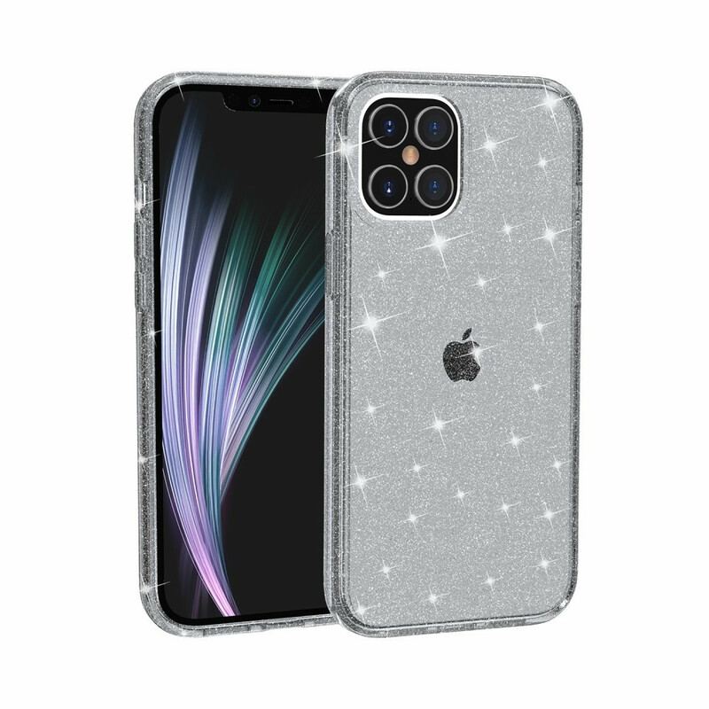 Mobilcover iPhone 12 / 12 Pro Gennemsigtige Pailletter