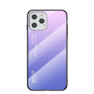 Mobilcover iPhone 12 / 12 Pro Hærdet Glas Hej