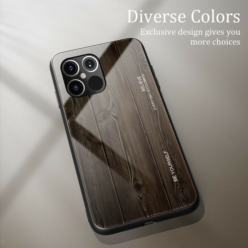 Mobilcover iPhone 12 / 12 Pro Trædesign Hærdet Glas