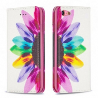 Cover iPhone SE 3 / SE 2 / 8 / 7 Flip Cover Akvarel Blomst