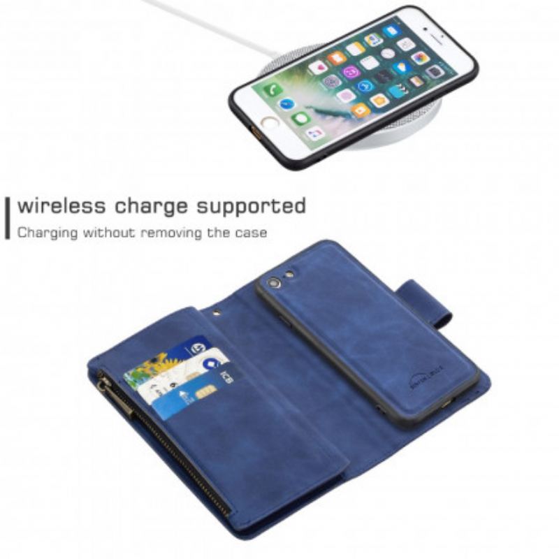 Flip Cover iPhone SE 3 / SE 2 / 8 / 7 Aftagelig Binfen Farve