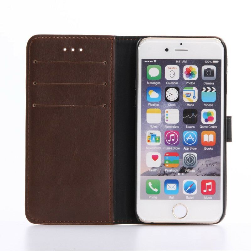 Flip Cover iPhone SE 3 / SE 2 / 8 / 7 Retro Lædereffekt