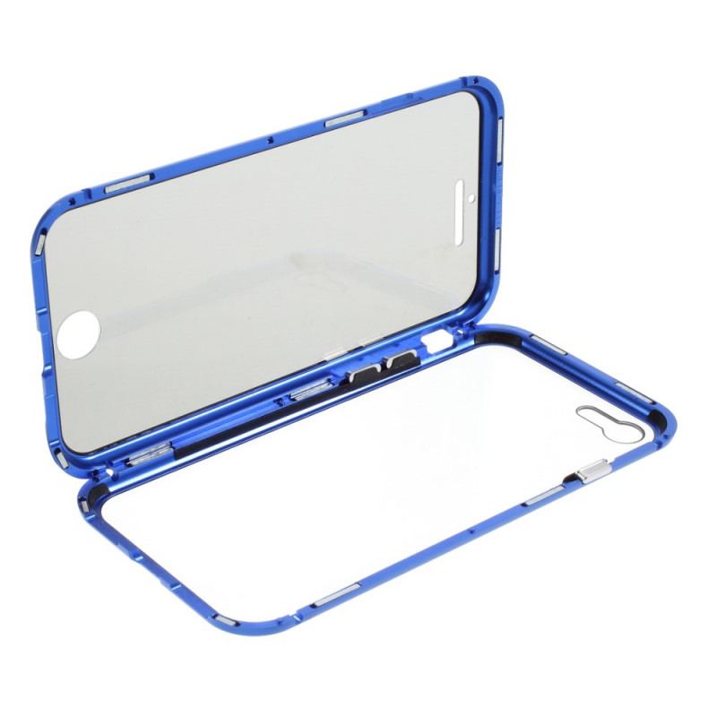 Mobilcover iPhone SE 3 / SE 2 / 8 / 7 For- Og Bagside Hærdet Glas Og Metal
