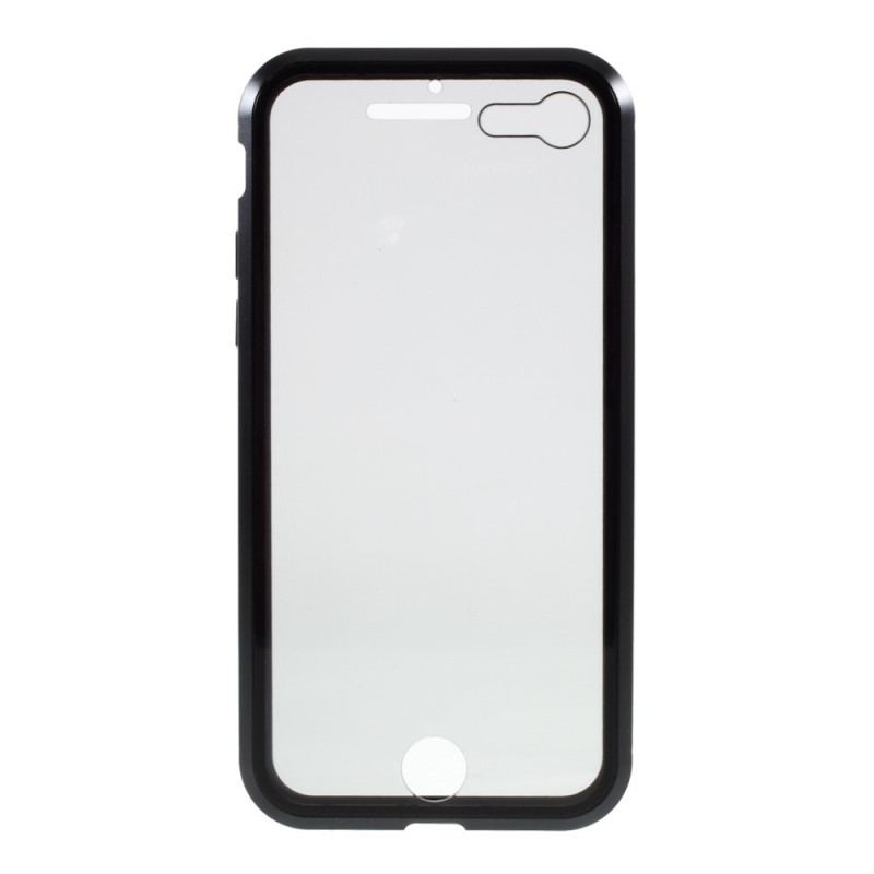 Mobilcover iPhone SE 3 / SE 2 / 8 / 7 For- Og Bagside Hærdet Glas Og Metal