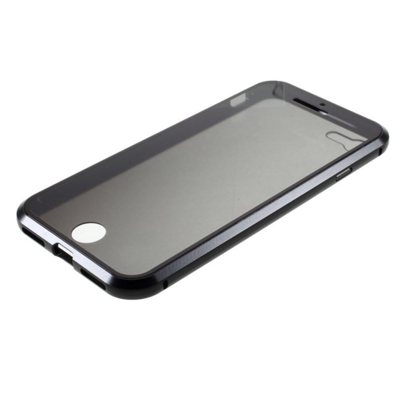 Mobilcover iPhone SE 3 / SE 2 / 8 / 7 For- Og Bagside Hærdet Glas Og Metal