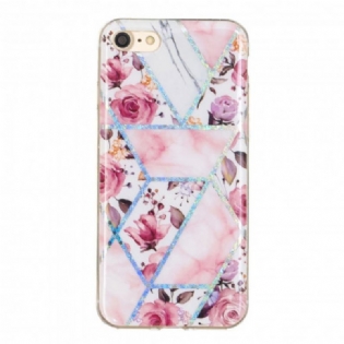 Mobilcover iPhone SE 3 / SE 2 / 8 / 7 Glitter Design Blomster
