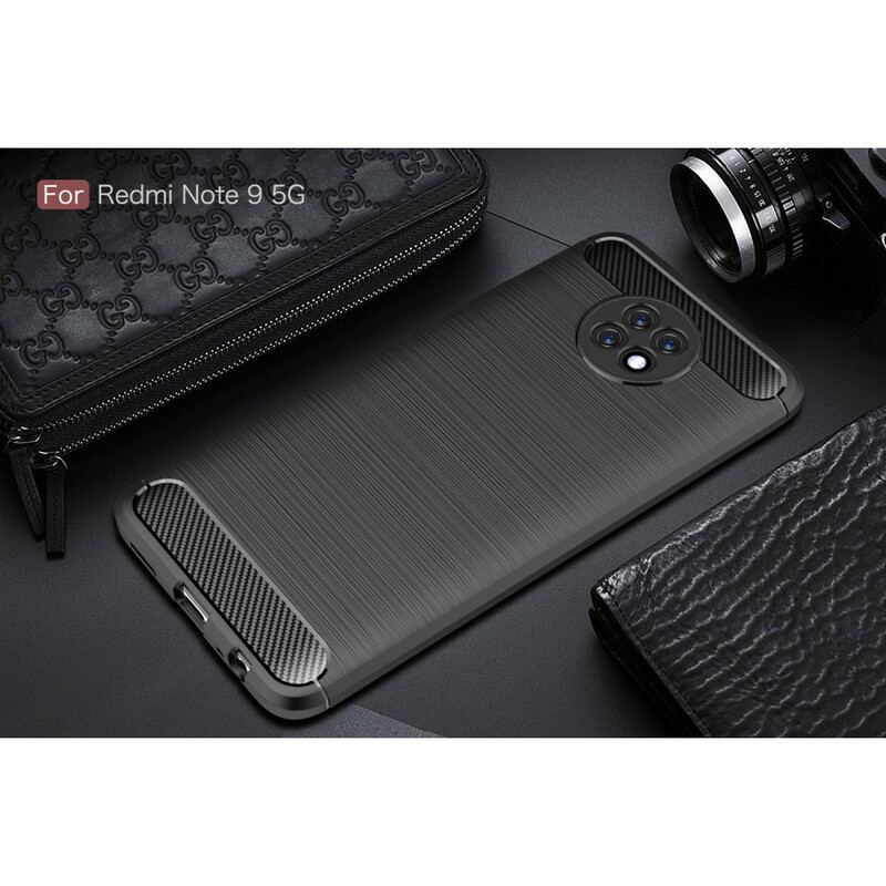 Cover Xiaomi Redmi Note 9 5G Børstet Kulfiber