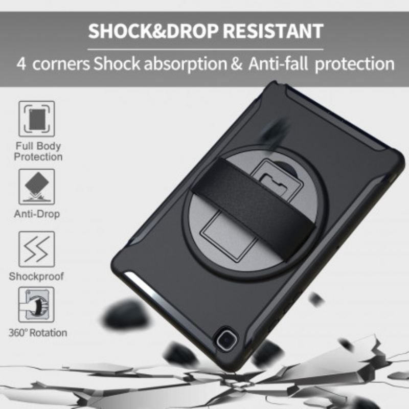 Cover Samsung Galaxy Tab A7 (2020) Beskyttelsessæt Tredobbelt Beskyttelse Med Rem Og Holder