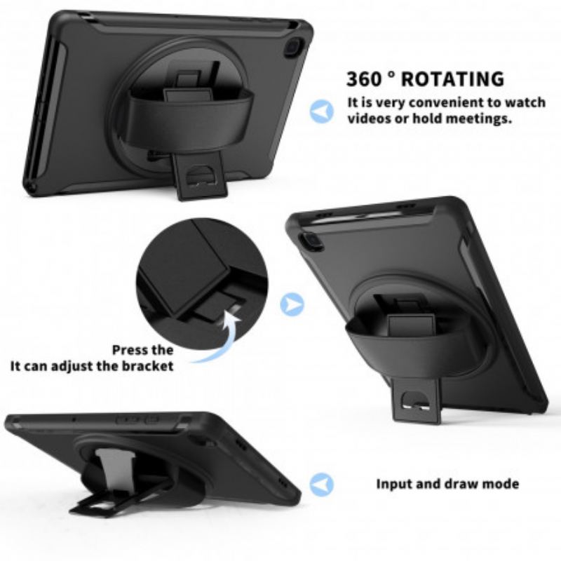 Cover Samsung Galaxy Tab A7 (2020) Beskyttelsessæt Tredobbelt Beskyttelse Med Rem Og Holder