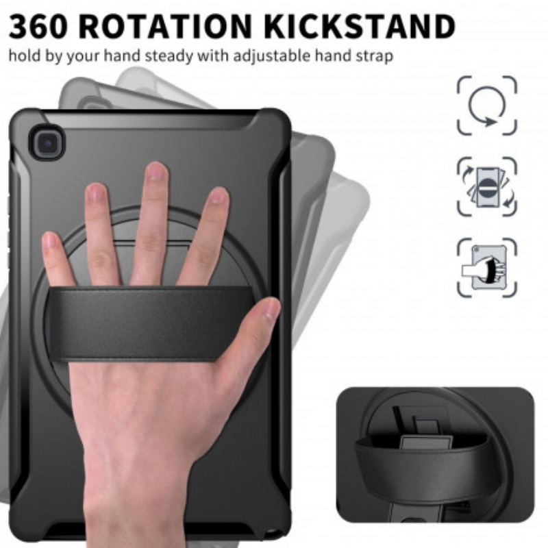 Cover Samsung Galaxy Tab A7 (2020) Beskyttelsessæt Tredobbelt Beskyttelse Med Rem Og Holder