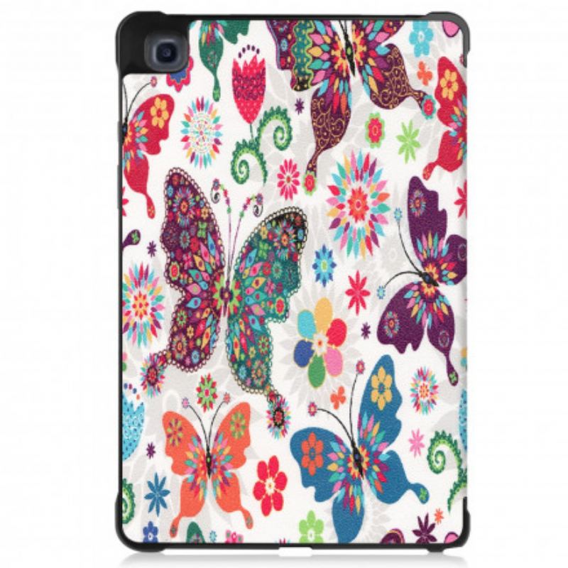 Cover Samsung Galaxy Tab A7 (2020) Forbedrede Sommerfugle Og Blomster