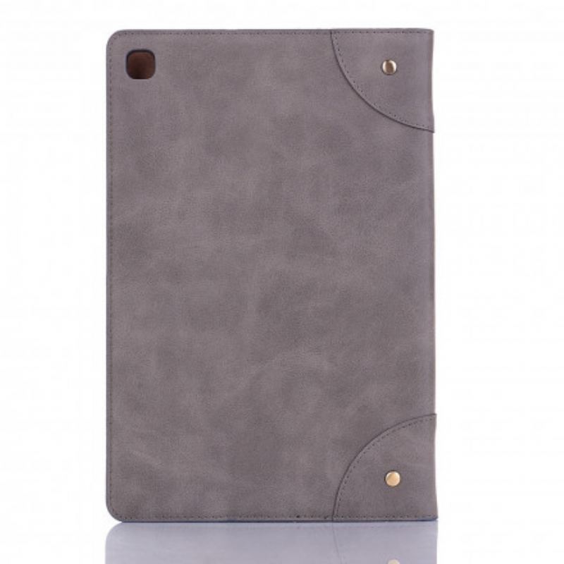 Etui Samsung Galaxy Tab A7 (2020) Vintage Nitter I Imiteret Læder