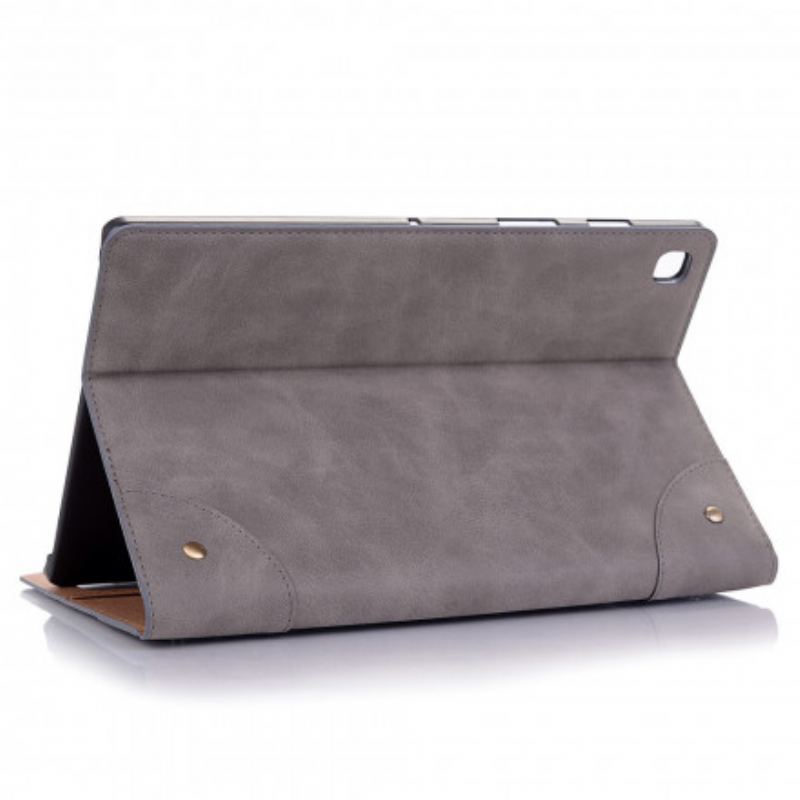 Etui Samsung Galaxy Tab A7 (2020) Vintage Nitter I Imiteret Læder
