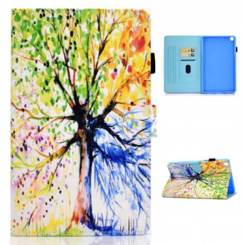 Flip Cover Samsung Galaxy Tab A7 (2020) Akvarel Træ