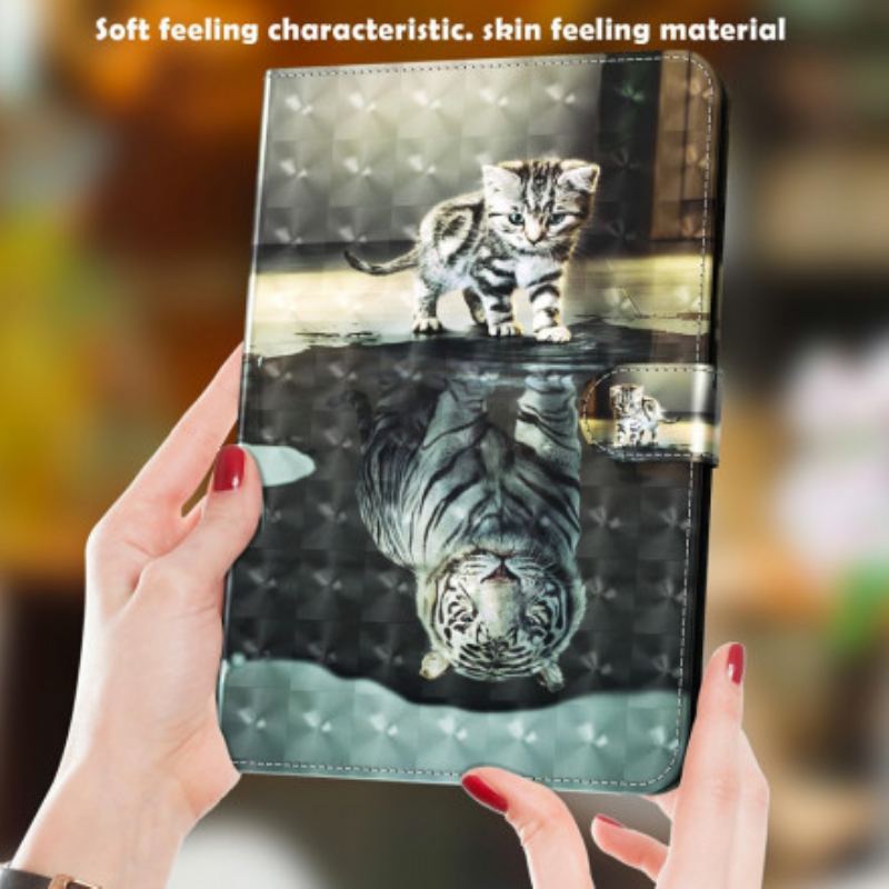 Flip Cover Samsung Galaxy Tab A7 (2020) Light Spot Cat's Dream
