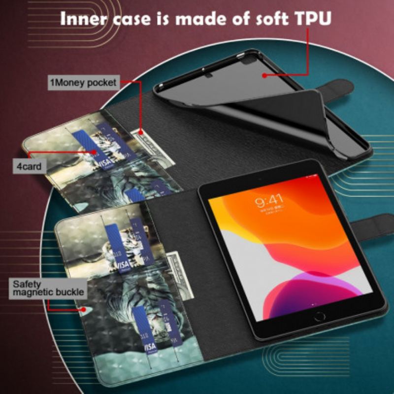 Flip Cover Samsung Galaxy Tab A7 (2020) Light Spot Cat's Dream
