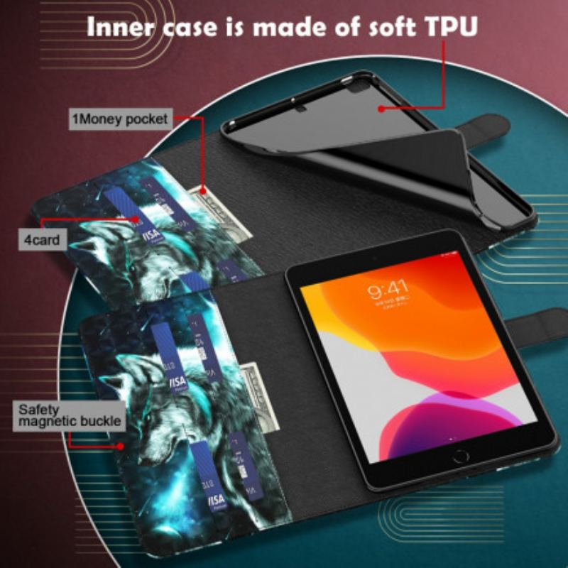 Flip Cover Samsung Galaxy Tab A7 (2020) Lys Spot Vild Ulv
