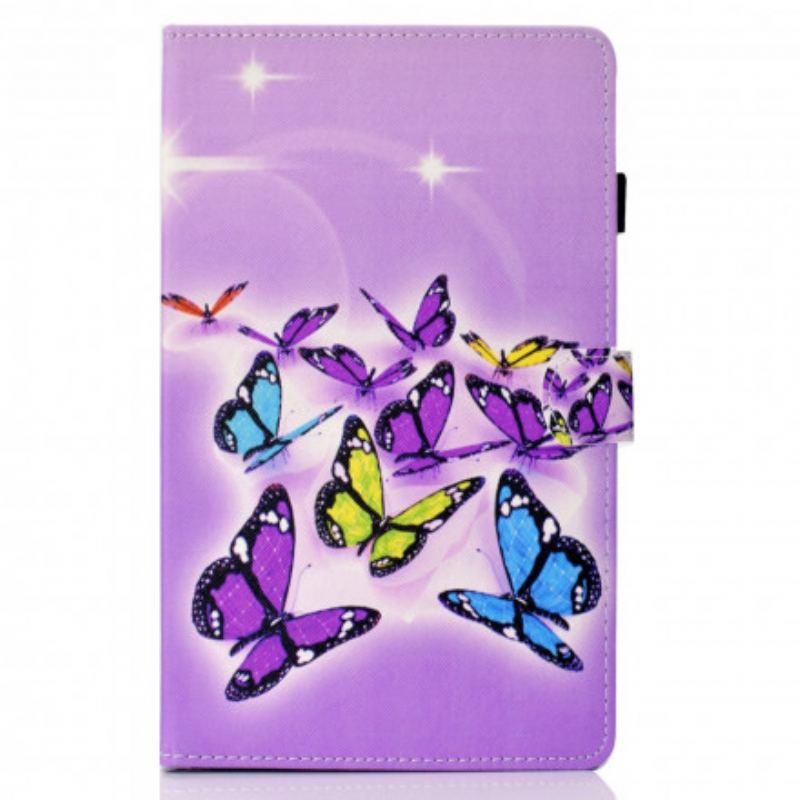 Flip Cover Samsung Galaxy Tab A7 (2020) Malede Sommerfugle