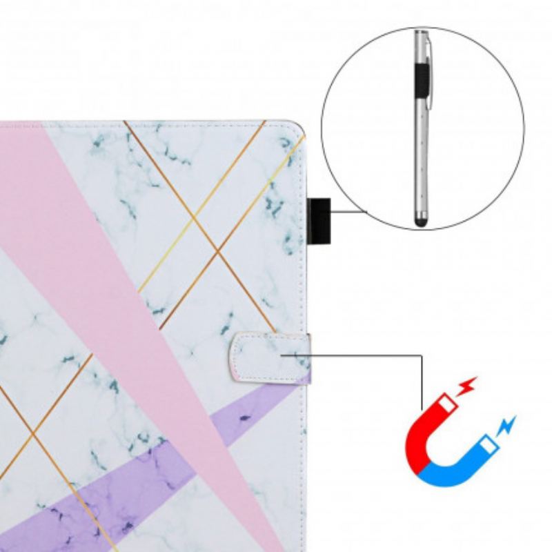 Flip Cover Samsung Galaxy Tab A7 (2020) Marmor Geometri