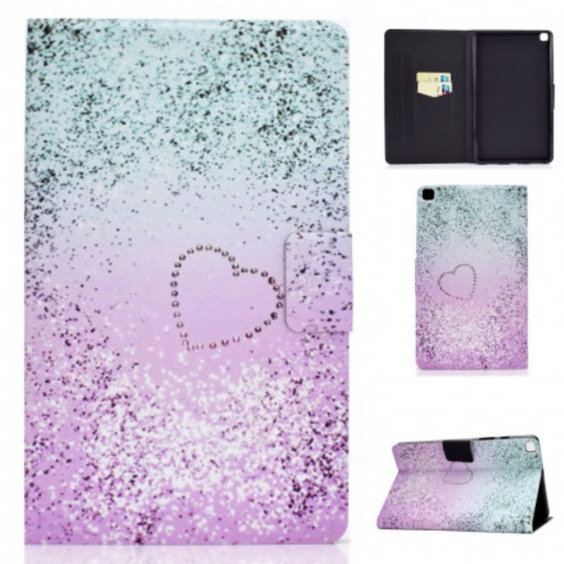 Flip Cover Samsung Galaxy Tab A7 (2020) Skinnende Pailletter