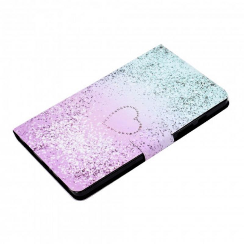 Flip Cover Samsung Galaxy Tab A7 (2020) Skinnende Pailletter