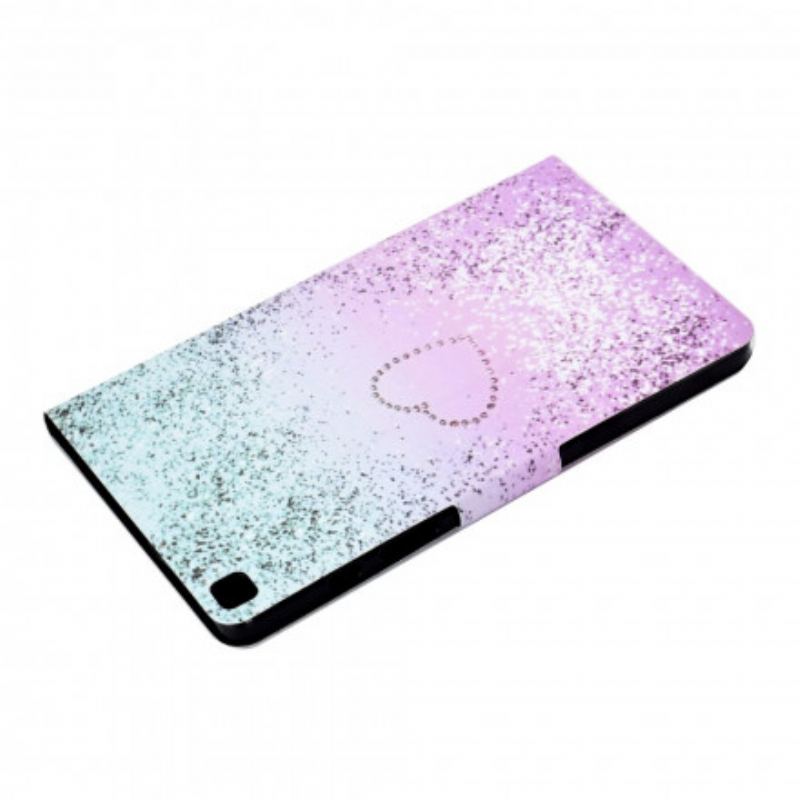 Flip Cover Samsung Galaxy Tab A7 (2020) Skinnende Pailletter
