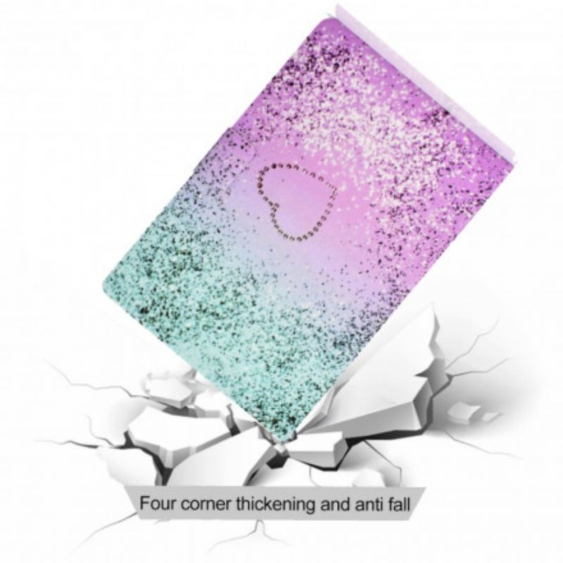 Flip Cover Samsung Galaxy Tab A7 (2020) Skinnende Pailletter