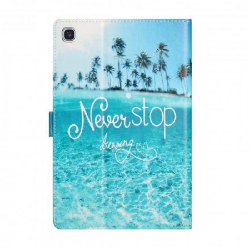 Flip Cover Samsung Galaxy Tab A7 (2020) Stop Aldrig Med At Drømme