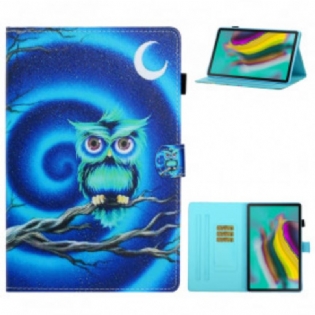 Læder Cover Samsung Galaxy Tab A7 (2020) Sjov Ugle
