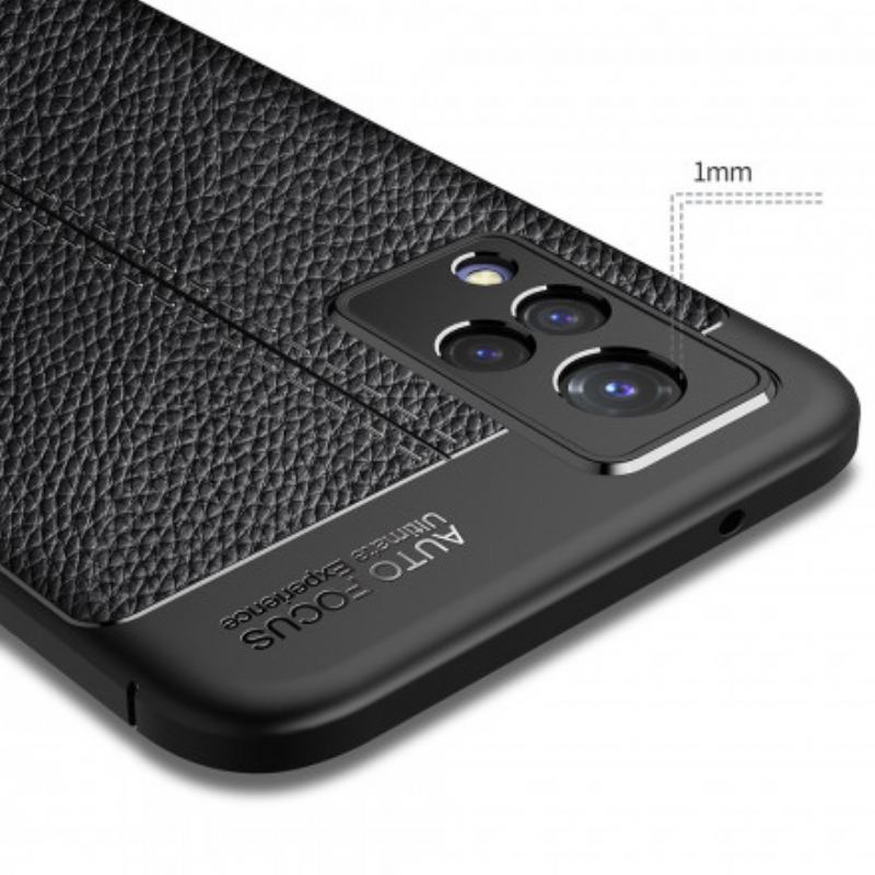 Cover Vivo V21 5G Dobbelt Linje Litchi Læder Effekt