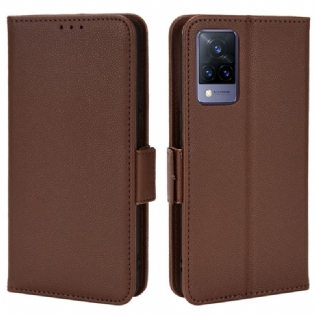 Flip Cover Vivo V21 5G Læder Cover Flap Dobbelt Nye Farver