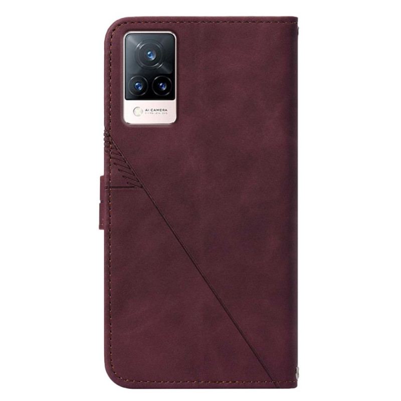 Læder Cover Vivo V21 5G Lædereffekt Med Skulderrem