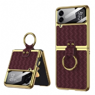 Cover Samsung Galaxy Z Flip 4 Flip Cover Vævet Med Gkk Ring