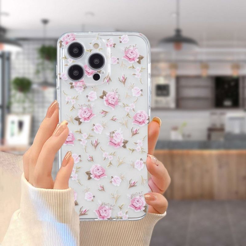 Cover iPhone 16 Pro Max Pink Blomstermønster