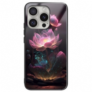 Cover iPhone 16 Pro Max Pink Lotus Hærdet Glas