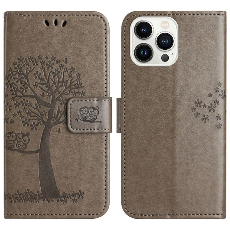 Flip Cover Til iPhone 16 Pro Max Ugle Og Træ