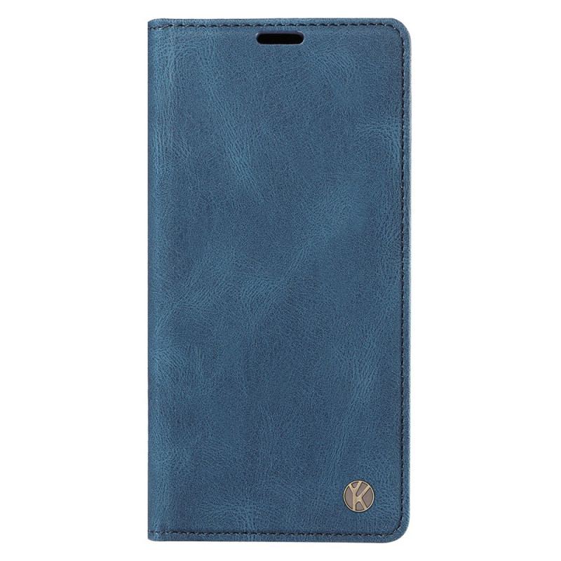 Læder Cover iPhone 16 Pro Max Telefon Etui Yikatu Ruskindseffekt