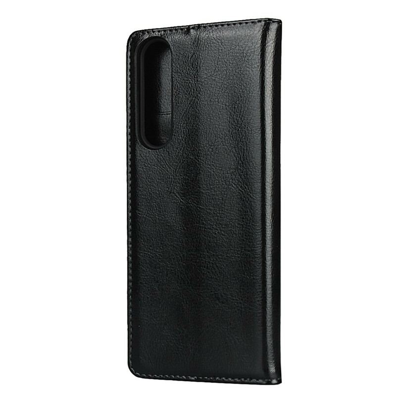 Cover Sony Xperia 1 II Flip Cover Purity Ægte Læder