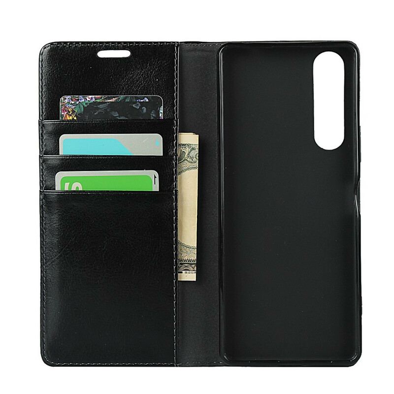 Cover Sony Xperia 1 II Flip Cover Purity Ægte Læder