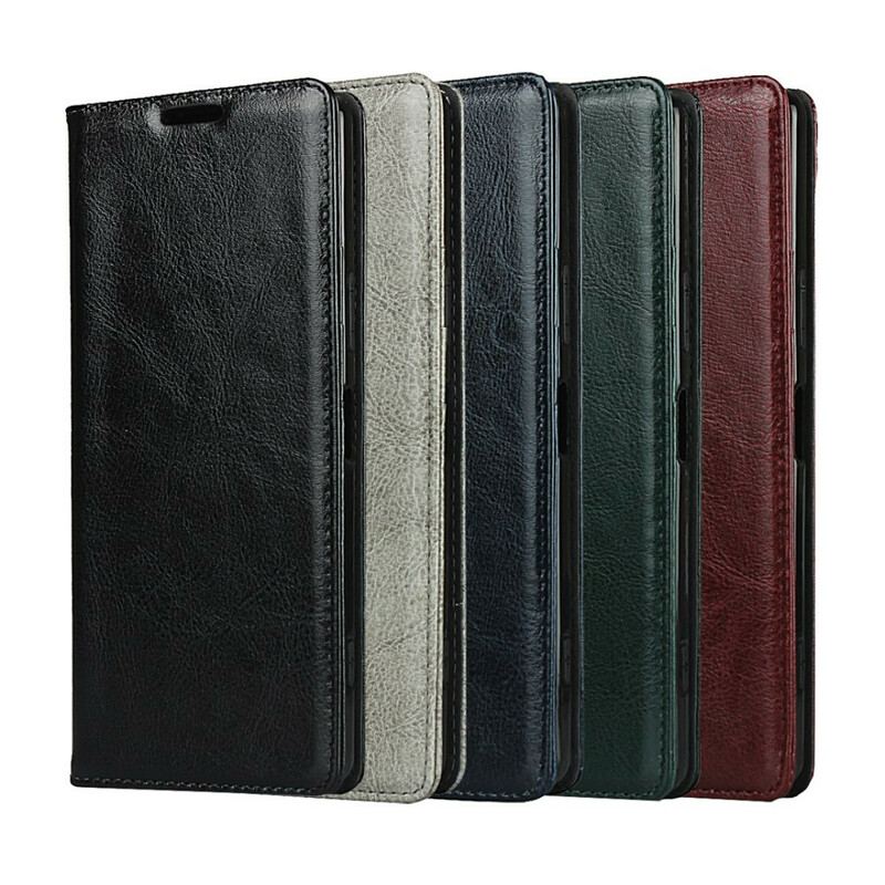 Cover Sony Xperia 1 II Flip Cover Purity Ægte Læder