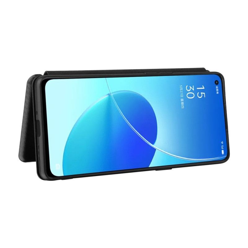 Cover Oppo Reno 6 Pro 5G Flip Cover Carbon Fiber Og Webbing