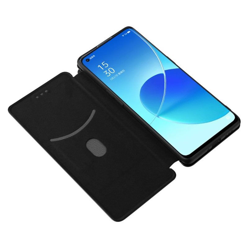 Cover Oppo Reno 6 Pro 5G Flip Cover Carbon Fiber Og Webbing