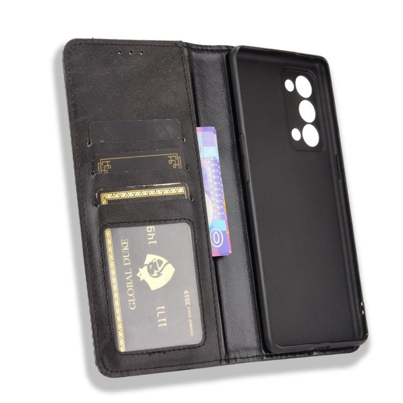 Cover Oppo Reno 6 Pro 5G Flip Cover Stiliseret