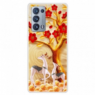 Cover Oppo Reno 6 Pro 5G Hjorte Mønster